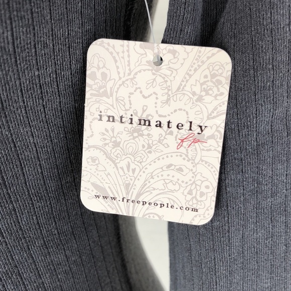 NWT Free People Intimately Rickie Top in Charcoal (Dark Gray) - Picture 5 of 12